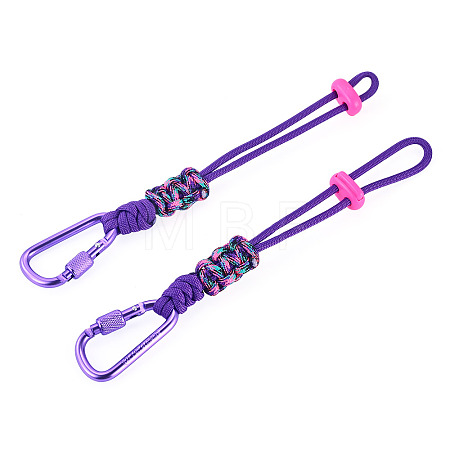 Polyester Cord Ropes Pendant Decorations HJEW-TADJ0022-02B-1