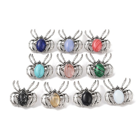 Synthetic  Gemstone Brooches G-A224-01AS-18-1