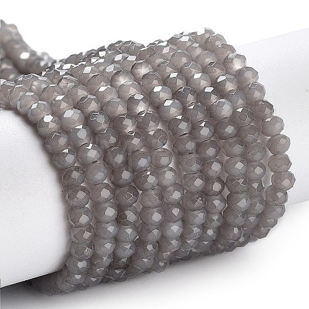 Baking Paint Imitation Jade Glass Bead Strands DGLA-A034-J2MM-A43-1