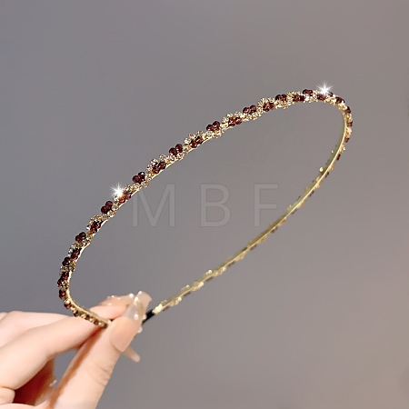 Alloy Rhinestone Hair Bands PW-WGAD6DB-03-1