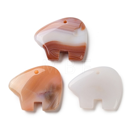 Natural Red Agate Pendants G-T144-08I-1