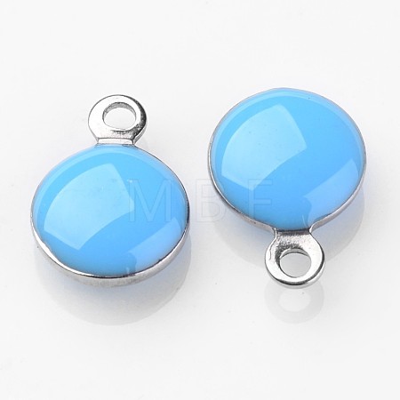 Stainless Steel Enamel Charms X-STAS-P049-05-1