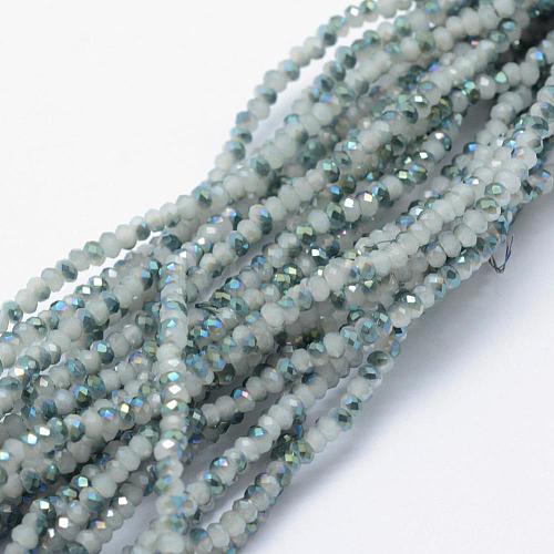 Electroplate Glass Beads Strands EGLA-J144-HP-C01-1