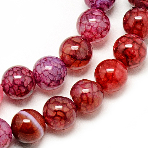 Natural Dragon Veins Agate Beads Strands G-Q948-81G-8mm-1