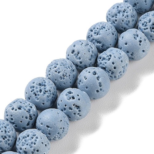 Synthetic Lava Rock Dyed Beads Strands G-H311-08C-06-1