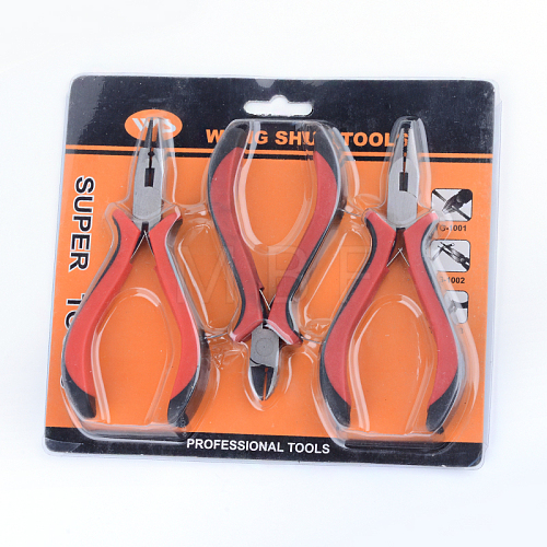 3Pcs 45# Carbon Steel DIY Jewelry Plier Sets PT-R010-12-1