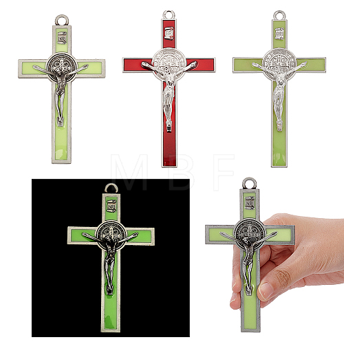  3Pcs 3 Style Zinc Alloy Enamel Big Pendants FIND-NB0004-93-1