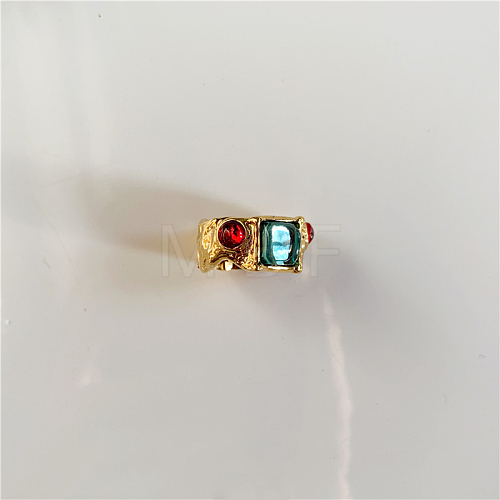 Square Alloy Resin Finger Rings FS-WG531A6-01-1