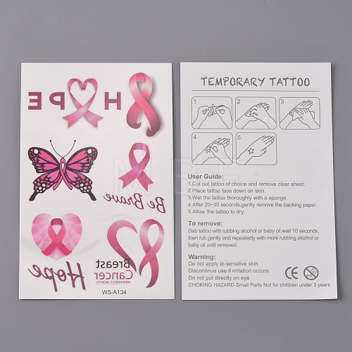 30 Sheets Temporary Tattoos Stickers DIY-WH0380-02D-1