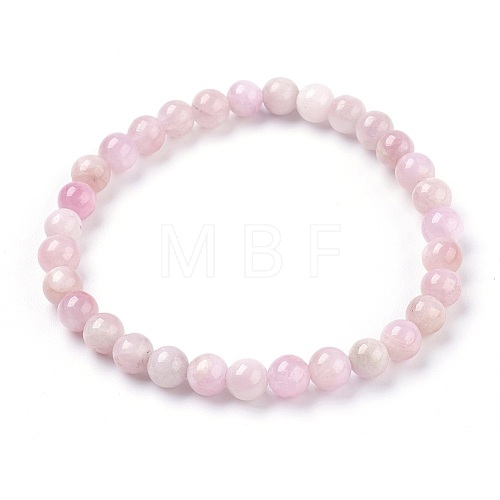 Natural Kunzite Stretch Bracelets BJEW-JB03738-01-1