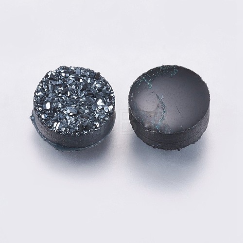 Imitation Druzy Gemstone Resin Cabochons RESI-E012-02J-1