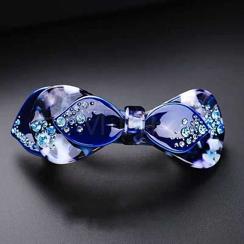 Bowknot Acrylic Hair Barrettes PW-WG89020-01-1