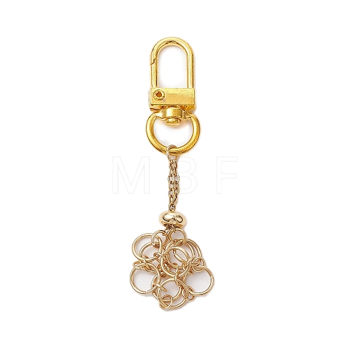 Ring 304 Stainless Steel Macrame Chain Pouch Empty Stone Holder Pendant Decoration HJEW-JM02088-1
