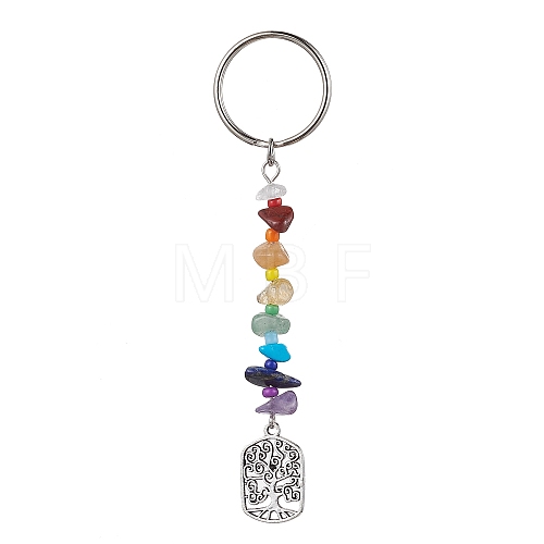 Tree of Life Tibetan Style Alloy Pendant Keychains KEYC-JKC00689-04-1