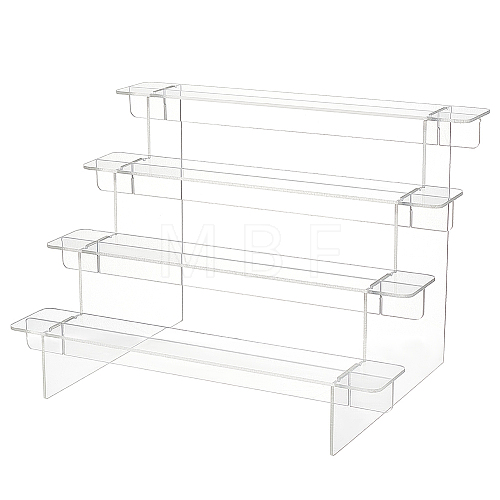 4-Tier Transparent Acrylic Minifigures Display Risers ODIS-WH0043-15B-1