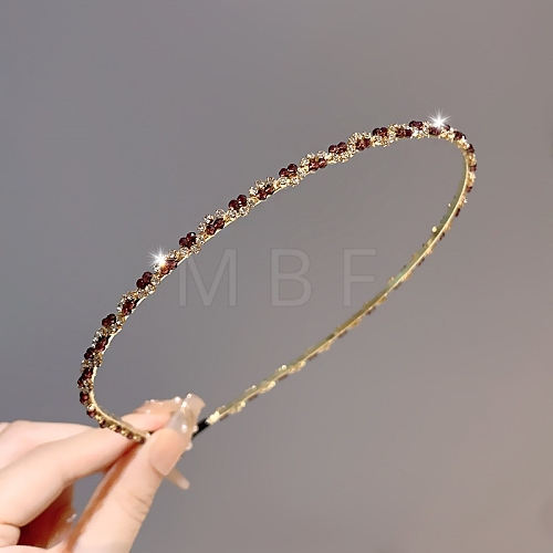 Alloy Rhinestone Hair Bands PW-WGAD6DB-03-1