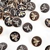 Olycraft 1-Hole Alloy Enamel Shank Buttons BUTT-OC0001-31-4