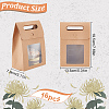 Folding Paper Gift Bags with Hole Handle and Plastic Visible Window ABAG-WH0038-52B-01-2