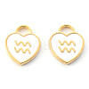 Light Gold Plated Alloy Enamel Pendants ENAM-R136-30-10-2