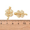 Brass Micro Pave Cubic Zirconia Pendants CU-CBA2F11-20C-G-2