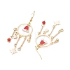 Brass Dangle Earrings EJEW-TA00454-4