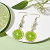 Real 18K Gold Plated Alloy Enamel Dangle Earrings EJEW-JE05667-05-2