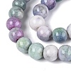 Opaque Ombre Effect Dyed Glass Beads Strands GLAA-Q106-04A-14-3