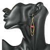 Rondelle 304 Stainless Steel & Glass Beaded Layered Necklace and Earring Set Set for Women SJEW-JS01384-02-2