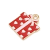 Valentine's Day Alloy Enamel Pendants ENAM-I084-01KCG-15-2