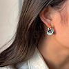 Alloy & Enamel Hoop Earrings WG61D14-01-2