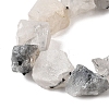 Natural Tourmalinated Quartz Beads Strands G-S386-C15-4