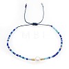 Mother's Day Glass Seed Bead & Imitation Pearl Beads Braided Bead Bracelets for Women SK3516-19-1