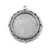 Tibetan Style Alloy Pendant Cabochon Settings X-TIBE-T003-06AS-RS-1