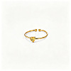 Adjustable Birthstone 304 Stainless Steel Micro Pave Cubic Zirconia Cuff Open Rings WGB2F1D-11-1
