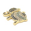 Brass Micro Pave Cubic Zirconia Pendants KK-L229-055G-2