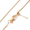 1mm Rack Plating Brass Box Chain Adjustable Slider Necklaces for Women Men MAK-L044-56LG-2