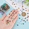 200Pcs 10 Colors 2-Hole Transparent Glass Seed Beads SEED-BC00001-11-3