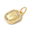 Real 18K Gold Plated Brass Micro Pave Clear Cubic Zirconia Pendants KK-L216-002G-V-2