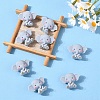8Pcs Food Grade Eco-Friendly Silicone Focal Beads SIL-YW0001-82-2