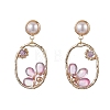 Alloy with Glass Stud Dangle Earring EJEW-TA00527-4
