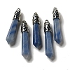 Natural & Synthetic Mixed Gemstone Pointed Big Pendants G-Z055-01P-2