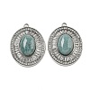 Natural Blue Aventurine Oval Pendants STAS-L080-010P-02-1