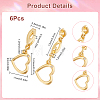 6Pcs Brass Hook Buttons AJEW-SC0003-20-2
