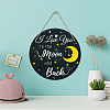 Wooden Hanging Plate HJEW-WH0027-004-5