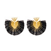Fan Tassel Geometric Alloy Stud Earrings WH-WGFAF47-01-1
