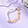 Heated Natural Citrine Chip Beads & Glass Seed Beads Beaded Bracelets for Women BJEW-JB14137-03-2