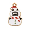 Christmas Kitty Alloy Enamel Pendants X-ENAM-I060-02C-1