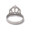 201 Stainless Steel Crown Finger Ring RJEW-J051-49P-3