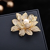 Flower Alloy Crystal Rhinestone Brooch PW-WG24C40-01-2