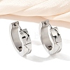 304 Stainless Steel Polishing Effect Hoop Earrings EJEW-M001-32P-1